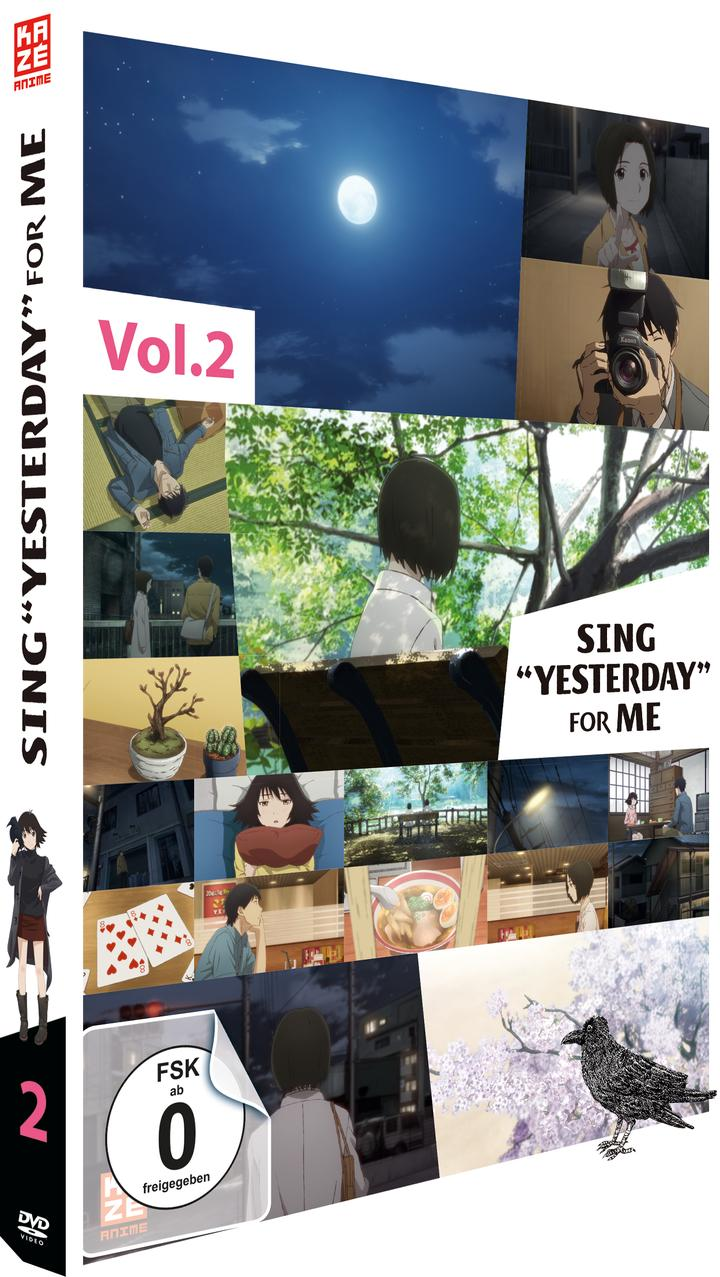 DVD-Cover mit Anime-Szenen und -Charakteren, Titel: Sing "Yesterday" For Me.