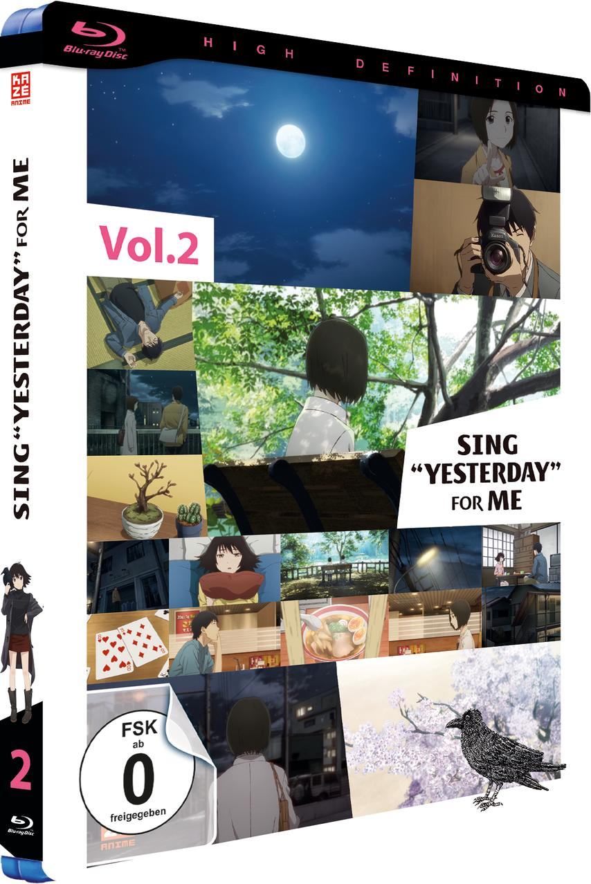 Eine DVD-Hülle mit Anime-Szenen, Vollmond und Text.