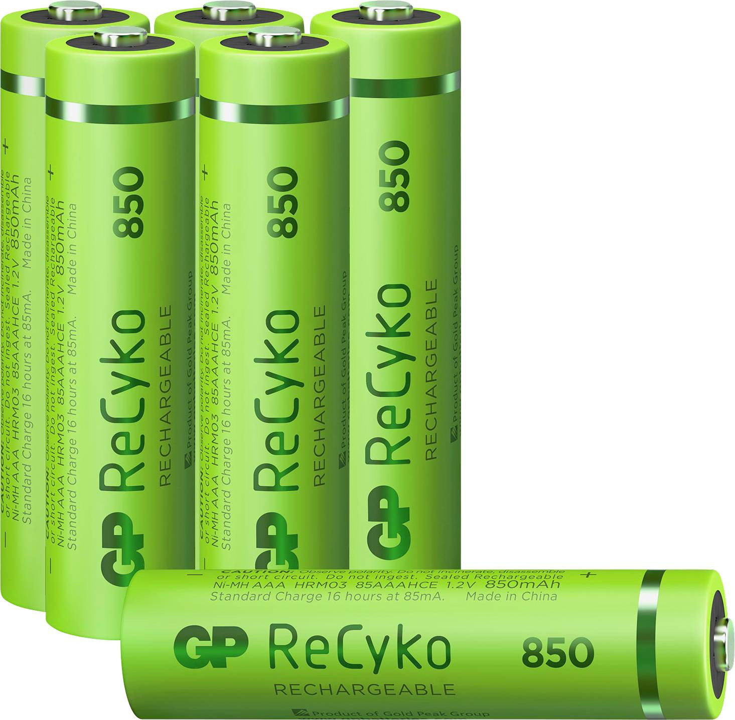 GP BATTERIES Piles rechargeables ReCyko 850 mAh 4+2 AAA (GP85AAAHCE4/2-2BNB6)