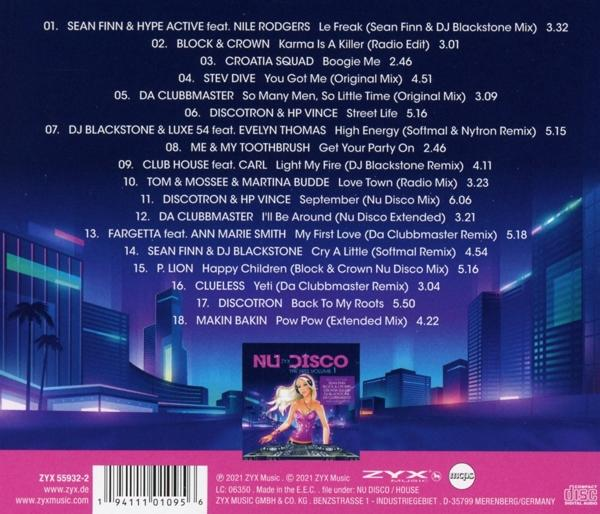 - Zyx Disco Nu - (CD) VARIOUS Vol.1