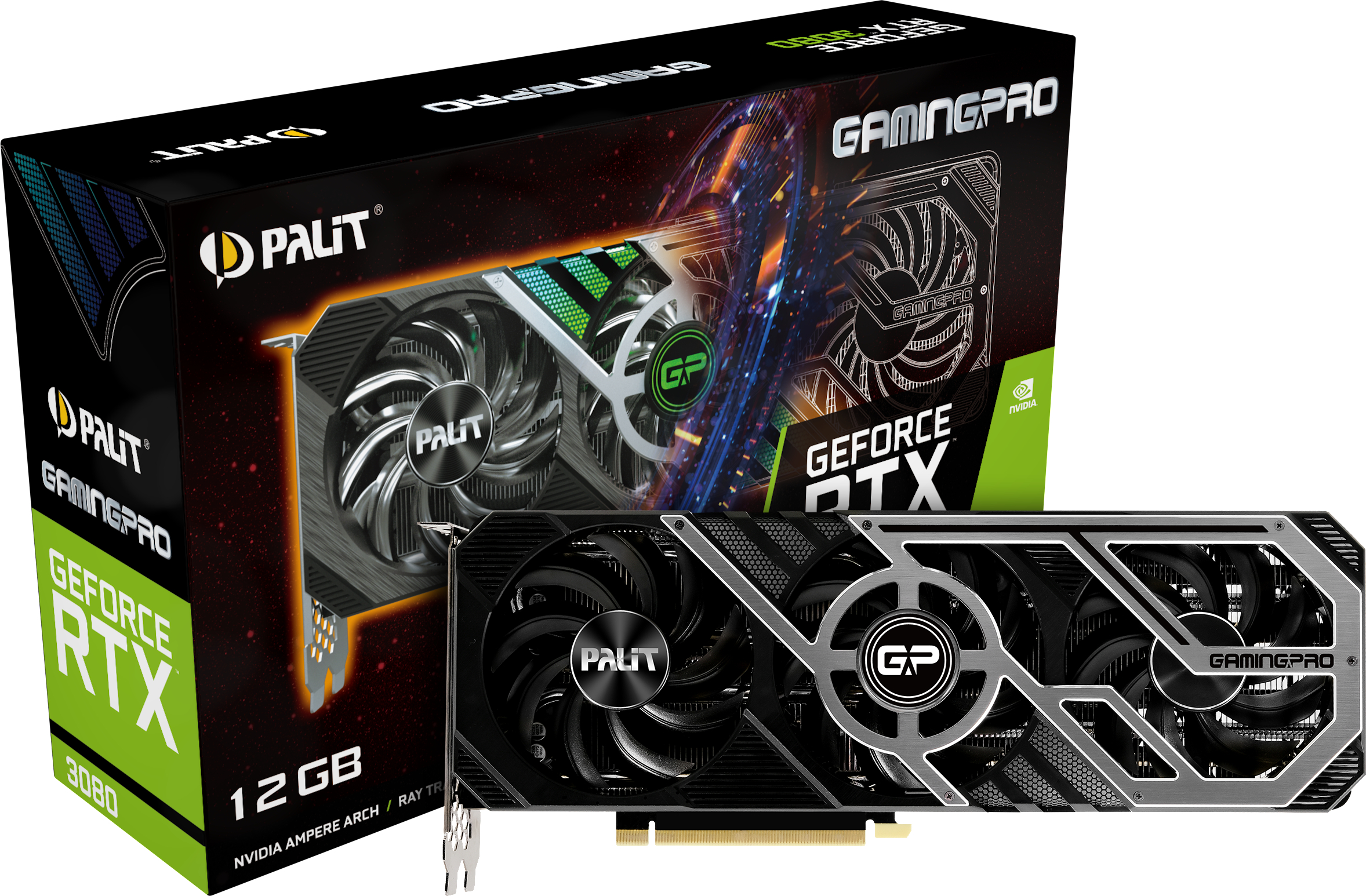 PALIT GeForce RTX 3080 GamingPro 12GB GDDR6X (NED3080019KB-132AA) (NVIDIA, Grafikkarte)