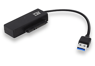 ACT AC1515 USB 3.2 Gen 1 külső HDD/SSD SATA adapter tápegységgel, 2,5" és 3,5" meghajtóhoz, fekete