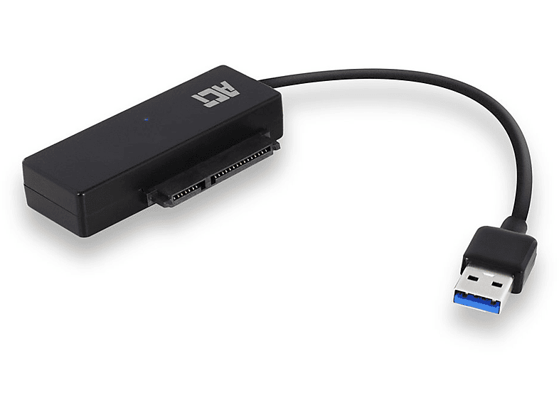 ACT AC1515 USB 3.2 Gen 1 külső HDD/SSD SATA adapter tápegységgel, 2,5" és 3,5" meghajtóhoz, fekete