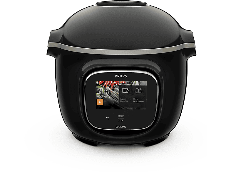 KRUPS CZ9128 Cook4Me Schwarz/Grau 1600 4 l, Touch (Rührschüsselkapazität: WIFI Multikocher Watt)