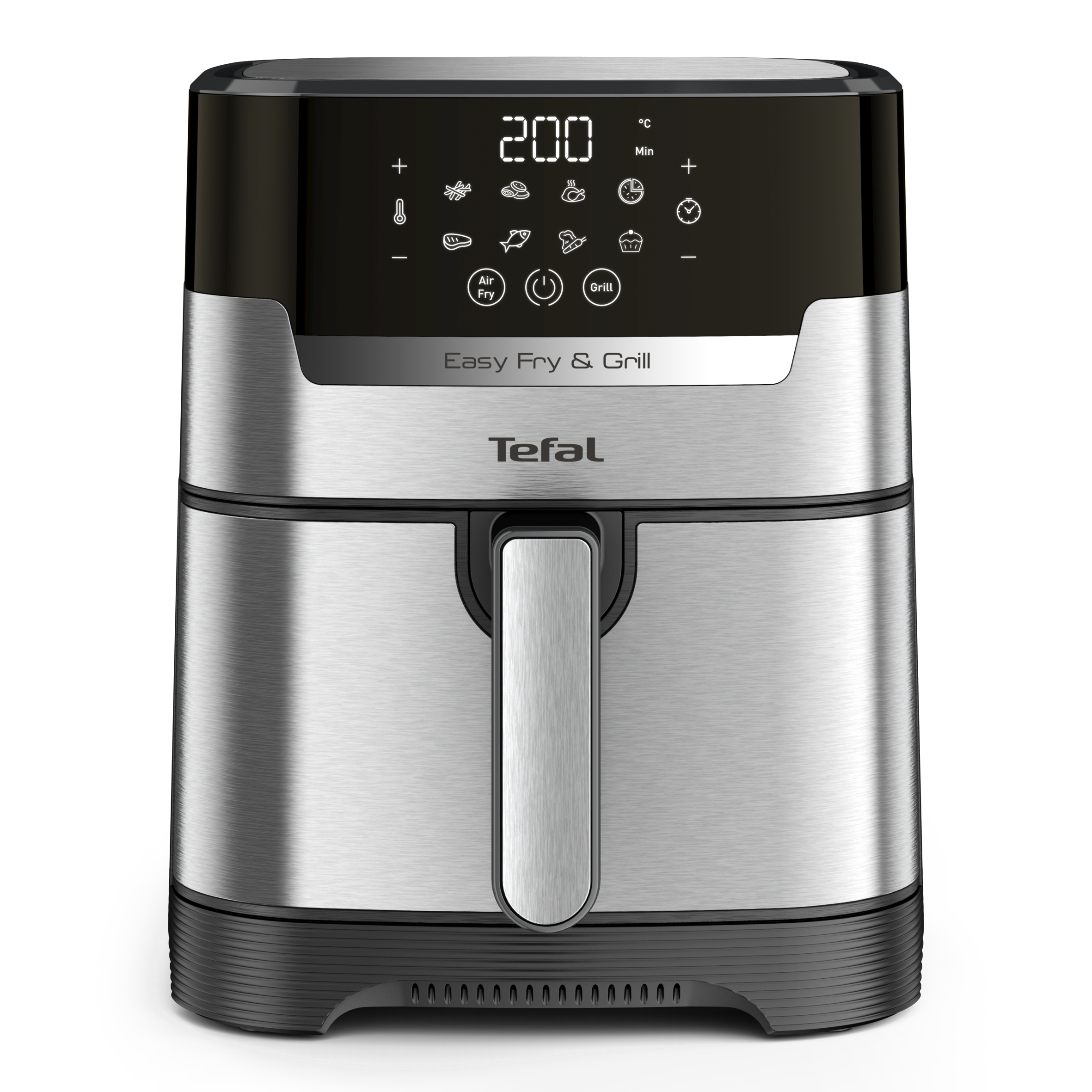 Tefal Dual Easy Fry & Grill EY905D Freidora De Aire Caliente Independiente De 8,3 L Y 2700 W De Acero Inoxidable | Leroy Merlin