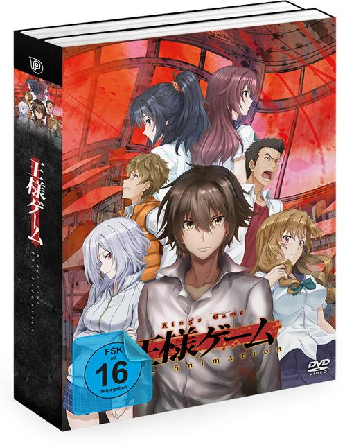 Eine DVD-Hülle mit mehreren Anime-Charakteren. Das Cover hat japanischen Text und eine Bewertung von 16.