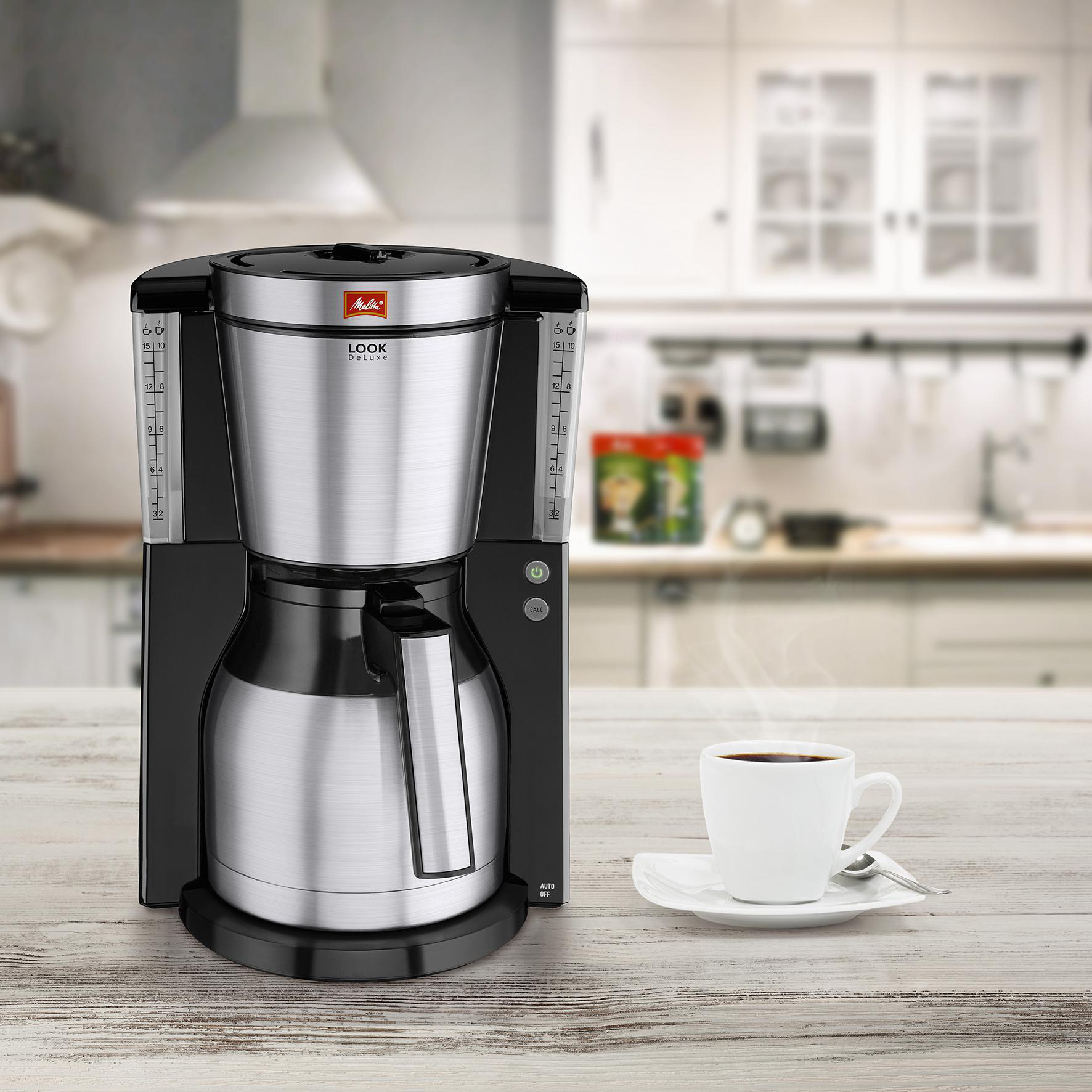 MELITTA Look Therm De Luxe 1011-14 Kaffeemaschine Schwarz/Edelstahl