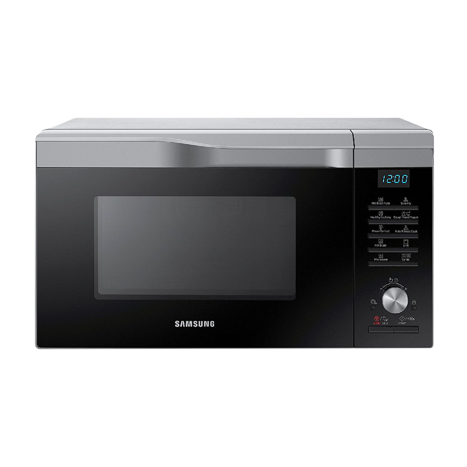 Microondas - Samsung MC28M6055CS, Horno, Grill, 28L, 900W, 6 niveles, Negro/Plata