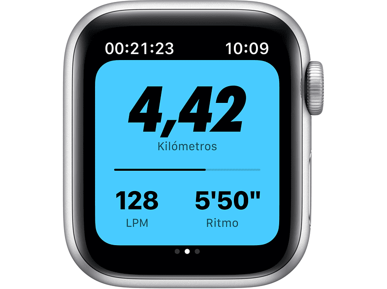 Apple Watch Nike SE, GPS, 40 mm, Caja de aluminio en plata, Correa Nike Sport platino puro/negro