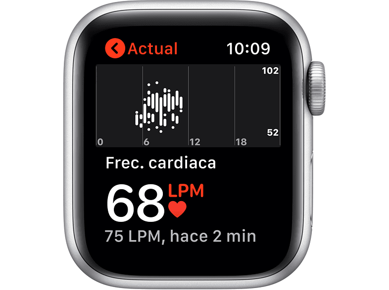 Apple Watch Nike SE, GPS, 40 mm, Caja de aluminio en plata, Correa Nike Sport platino puro/negro