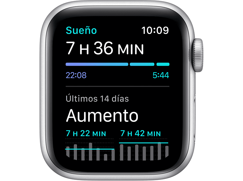 Apple Watch Nike SE, GPS, 40 mm, Caja de aluminio en plata, Correa Nike Sport platino puro/negro