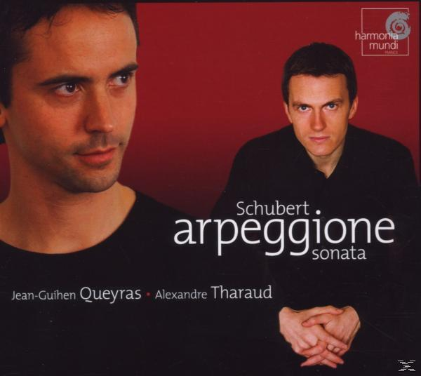 CD-borító két férfi arcával és az 'Arpeggione Sonata' címmel.