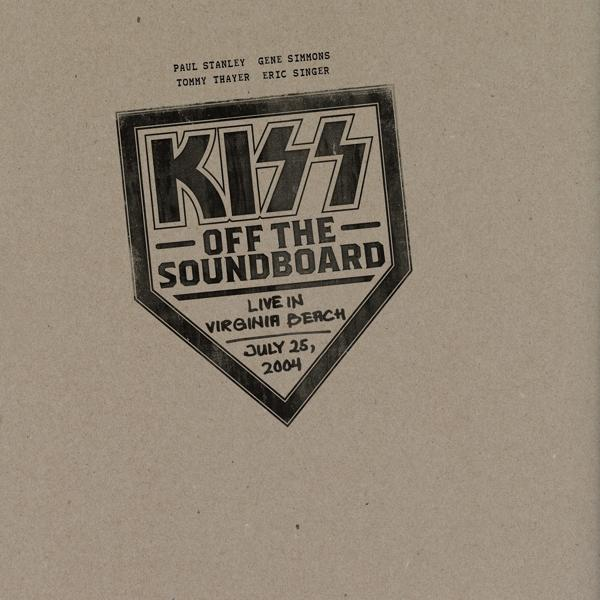KISS album borító. KISS logó, 'Off The Soundboard' szöveg és dátum.