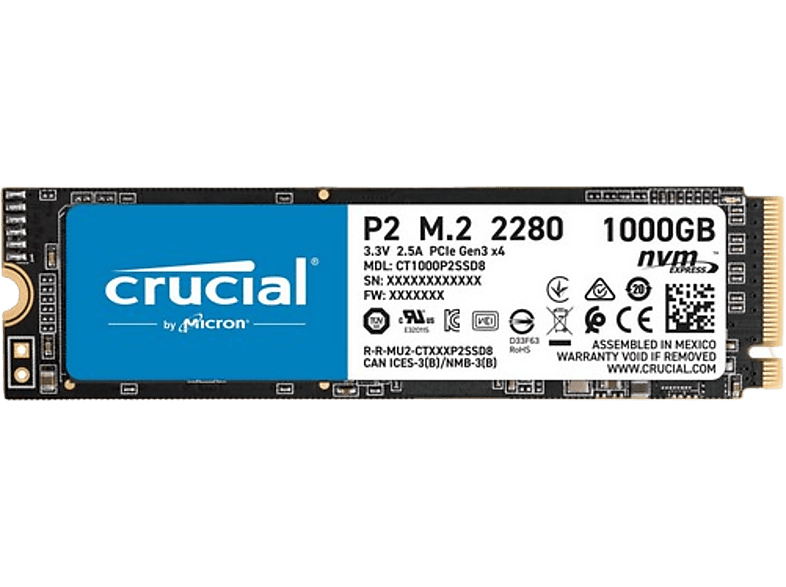 Ssd crucial p2 1tb ct1000p2ssd8 обзор