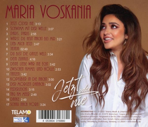 CD-Cover einer Frau mit langen braunen Haaren. Der Text auf der Rückseite enthält den Titel und die Titelliste.
