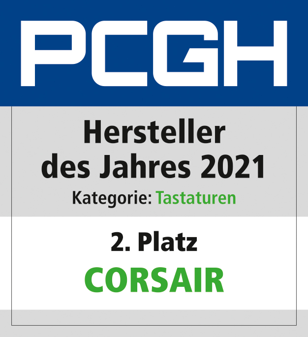 Prix PCGH, Corsair en 2e place pour les claviers.