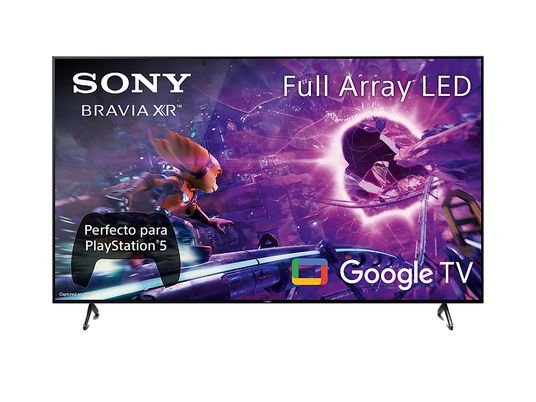 TV LED 65" - Sony 65X90J, Bravia XR, 4K HDR 120Hz, HDMI 2.1, Smart TV, Dolby Atmos, Perfecto para PS5, Negro