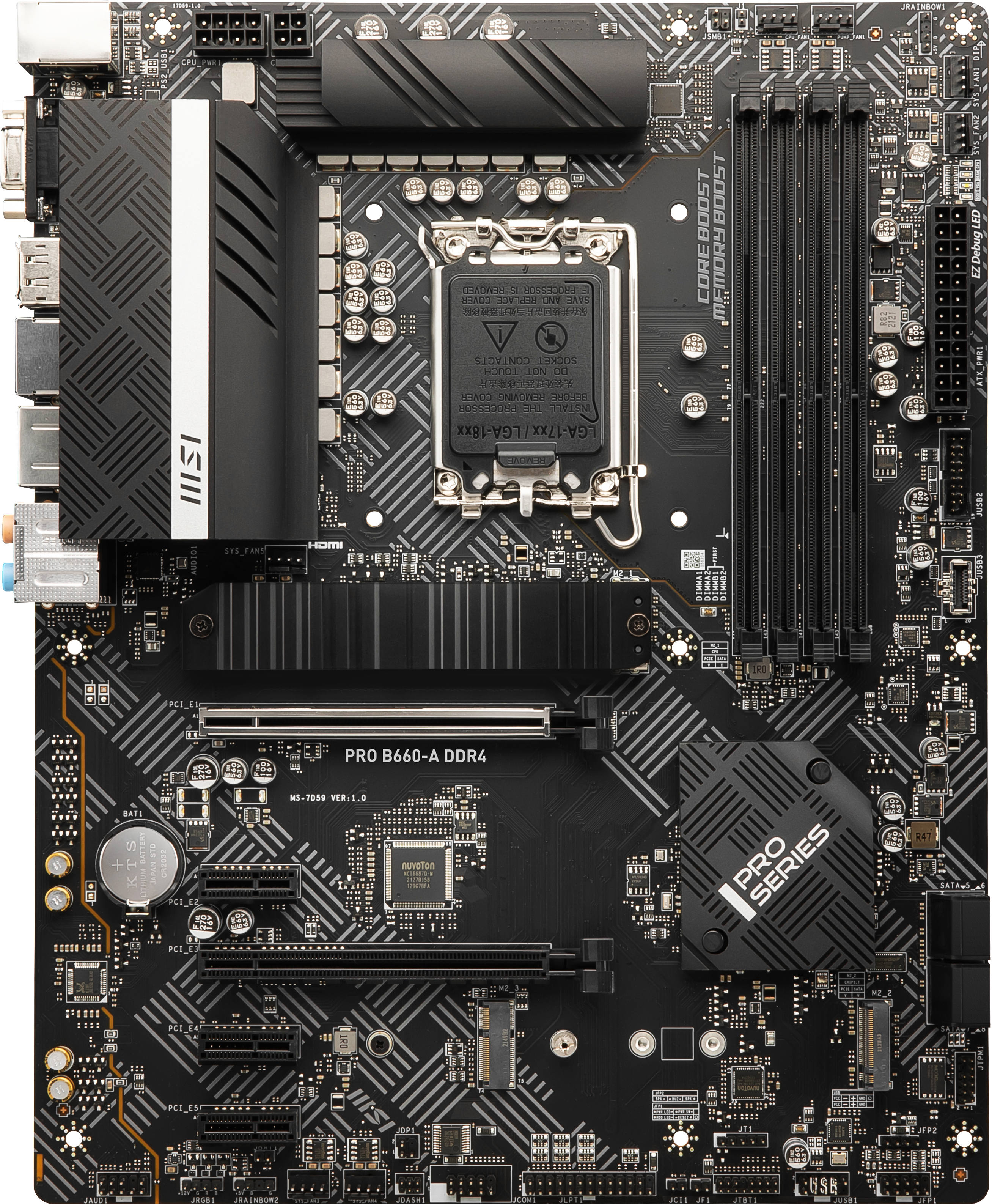 MSI PRO B660-A DDR4 (7D59-001R) Mainboard Schwarz