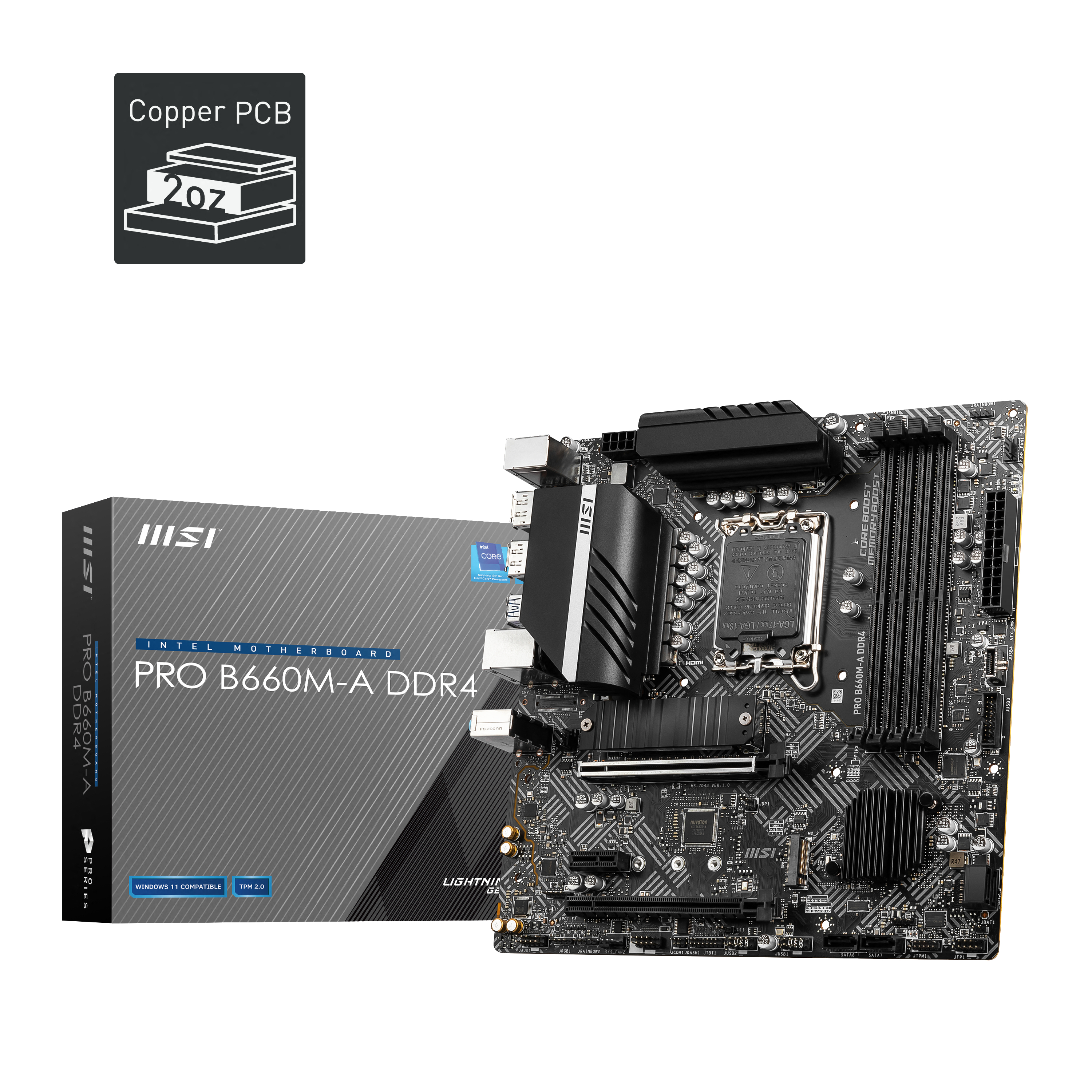 MSI PRO B660M-A DDR4 (7D43-001R) Mainboard Schwarz