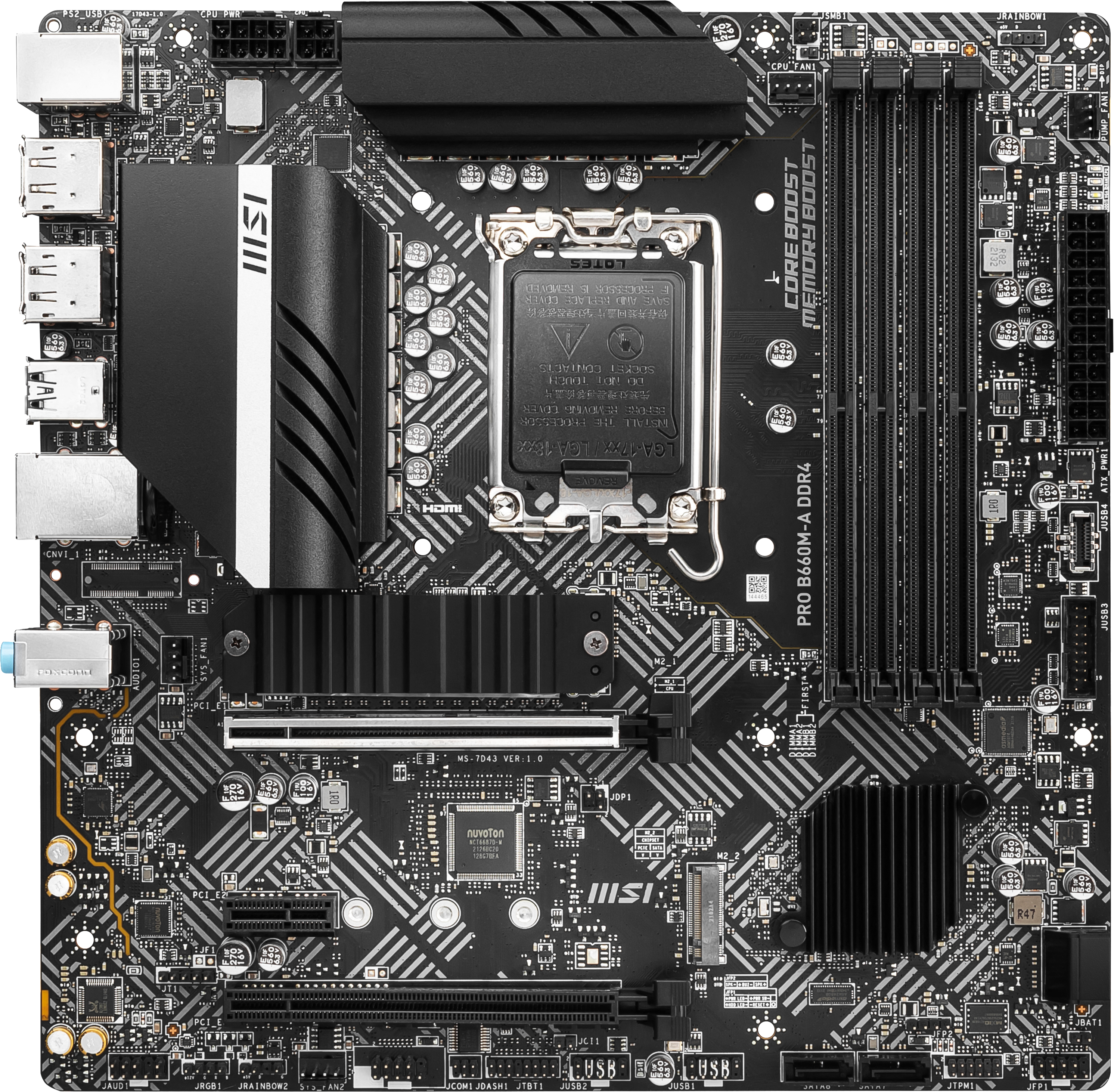 MSI PRO B660M-A DDR4 (7D43-001R) Mainboard Schwarz