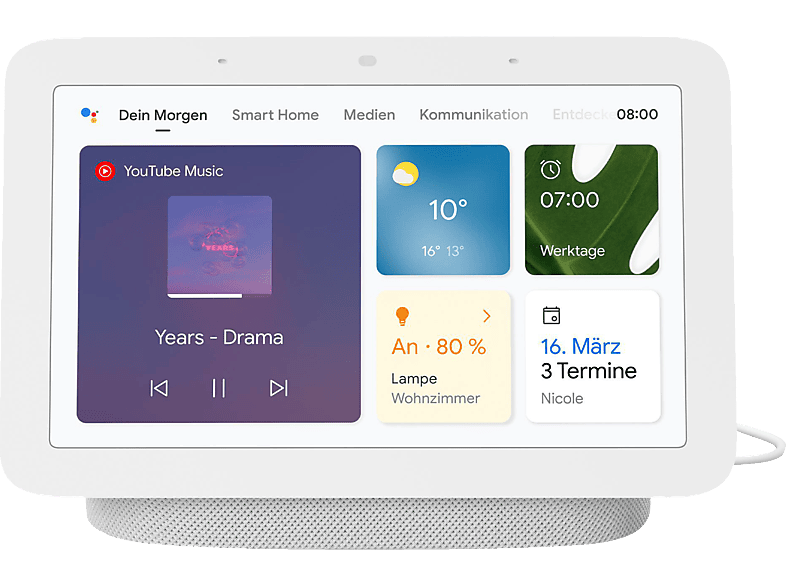 GOOGLE Nest Hub Kreide Smart Generation) (2. Display