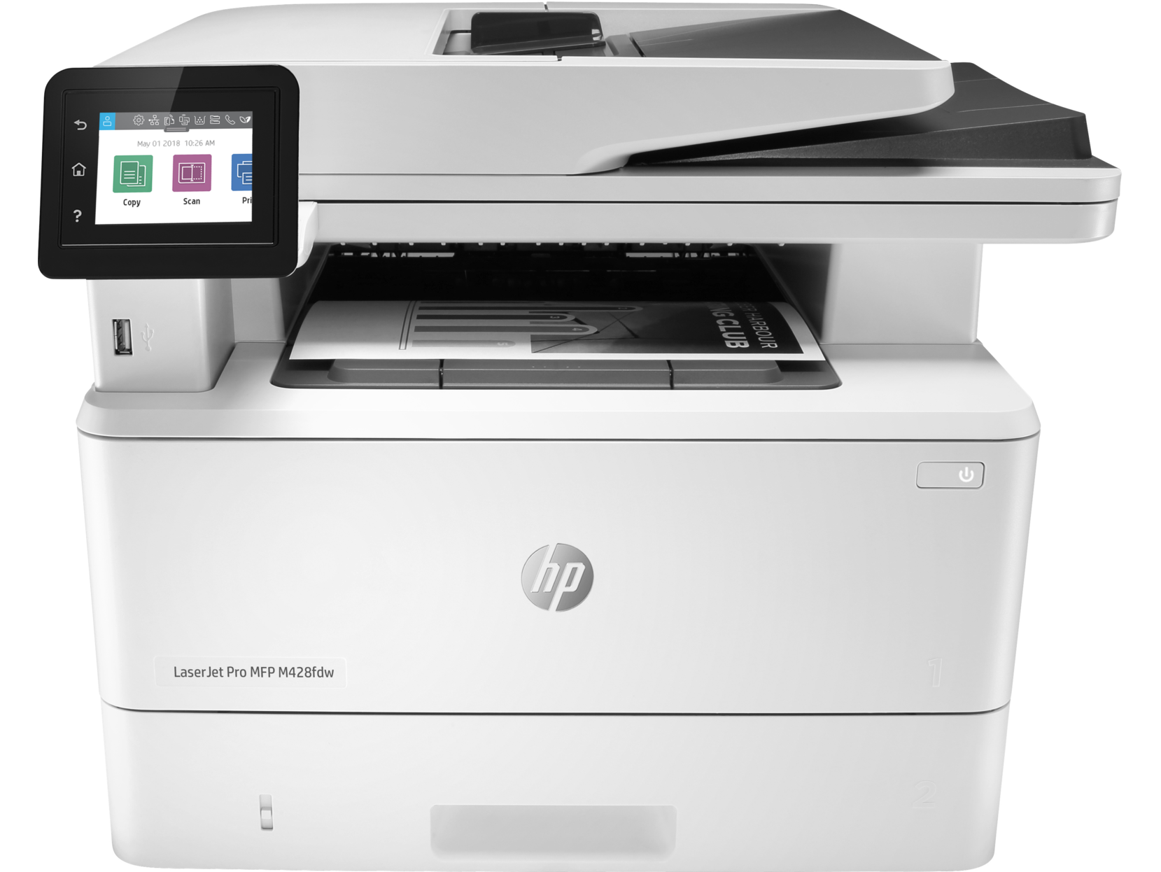 Impresora multifunción - HP LaserJet Pro M428fdw, Laser, 38 ppm, 4800 x 600 DPI, A4, Wifi, Blanco