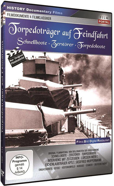 DVD-Hülle mit einem Kriegsschiffbild und Text.