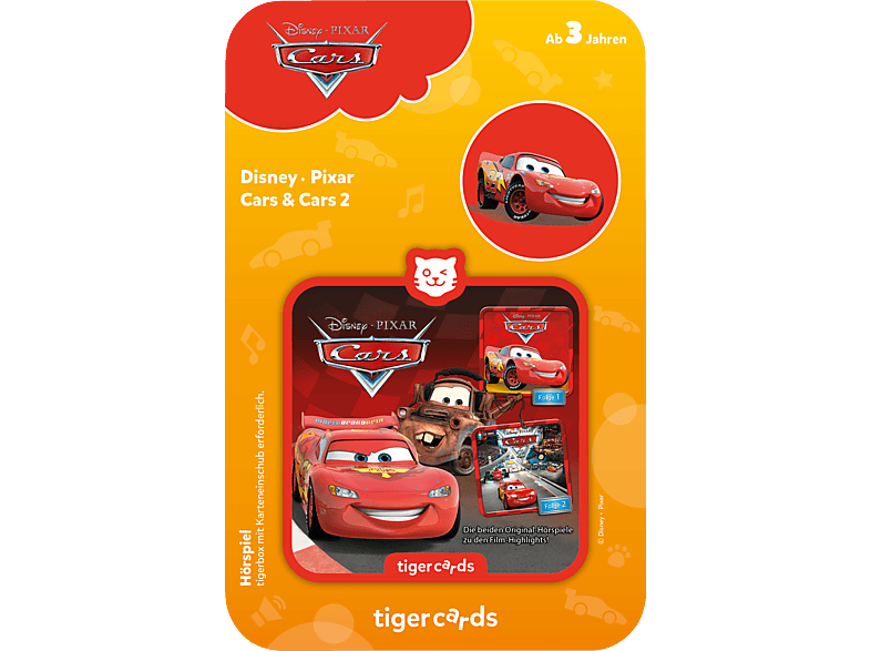 Tigercards 2 TIGERMEDIA Tigercard, 1 Mehrfarbig & Cars Disney\'s