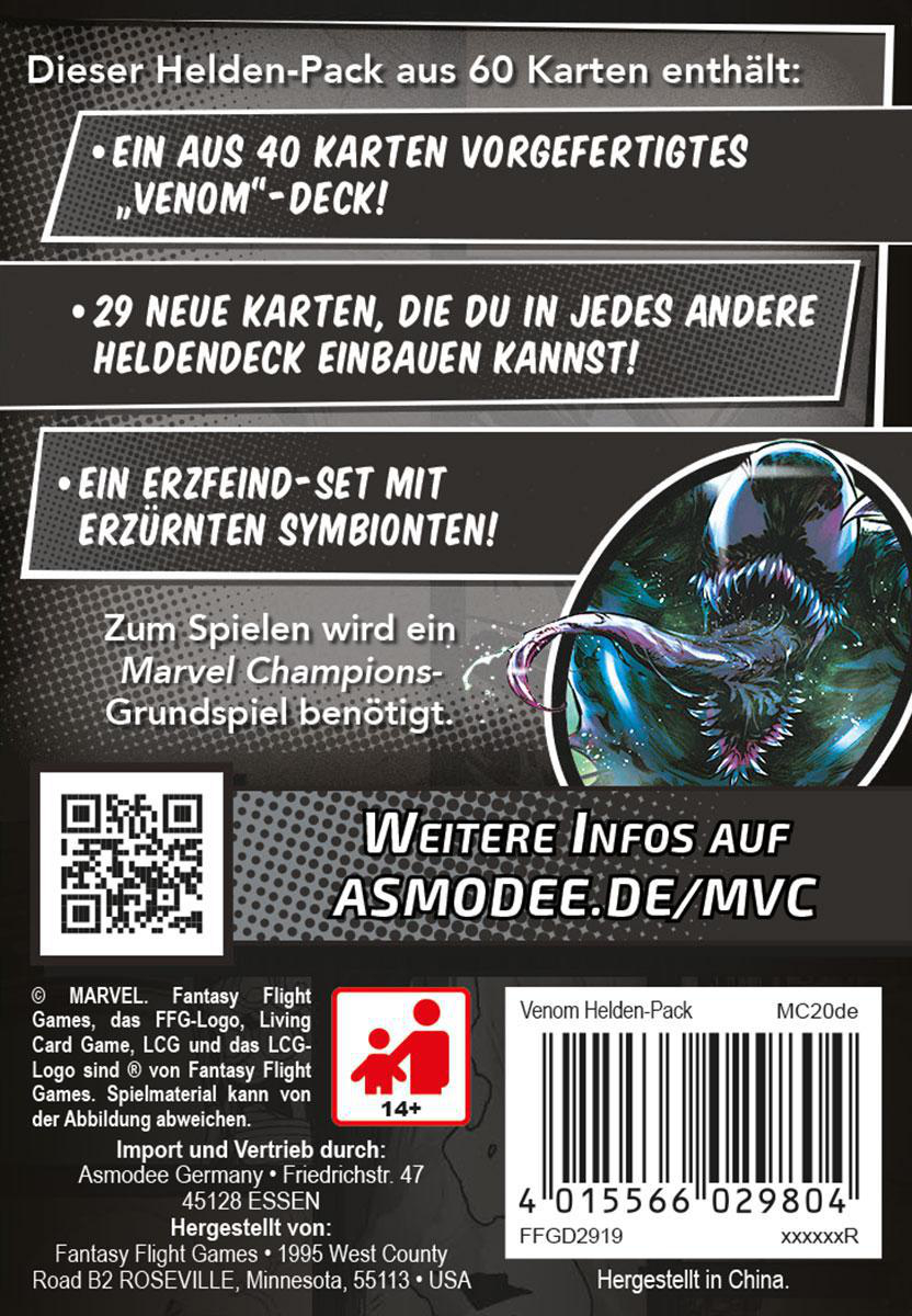 FANTASY FLIGHT GAMES Marvel Champions LCG - Venom Gesellschaftsspiel Mehrfarbig