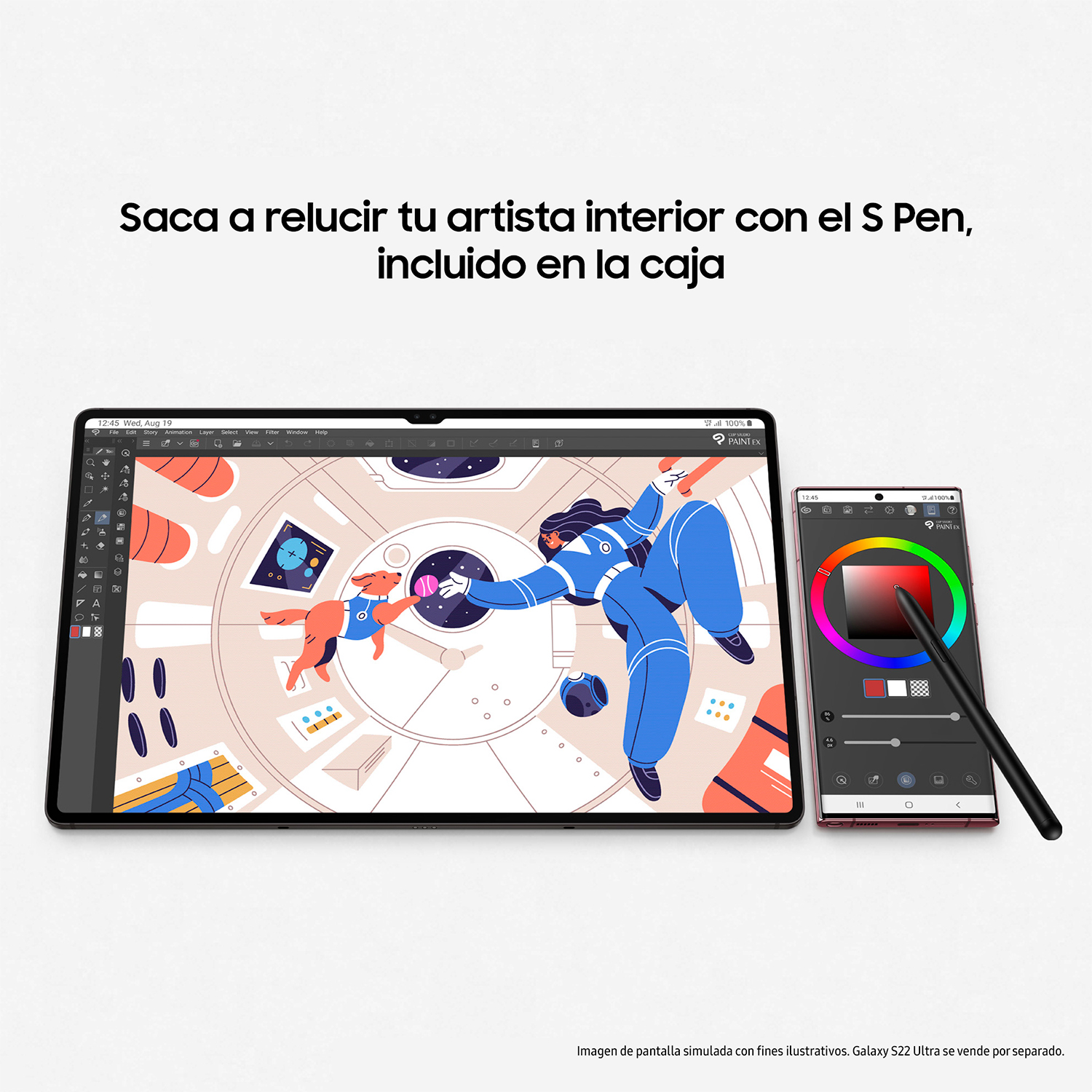 Tablet - Samsung Galaxy TAB S8+ 5G, 128GB, Rosa Dorado, WiFi+Cellular, 12.4"WQXGA+, 8GB RAM, SD™898, Android12