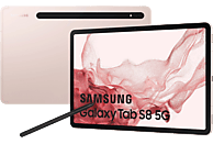 Tablet - Samsung Galaxy TAB S8 5G, 256 GB, Rosa Dorado, WiFi+Cellular, 11" WQXGA, 8 GB RAM, SD™898, Android 12