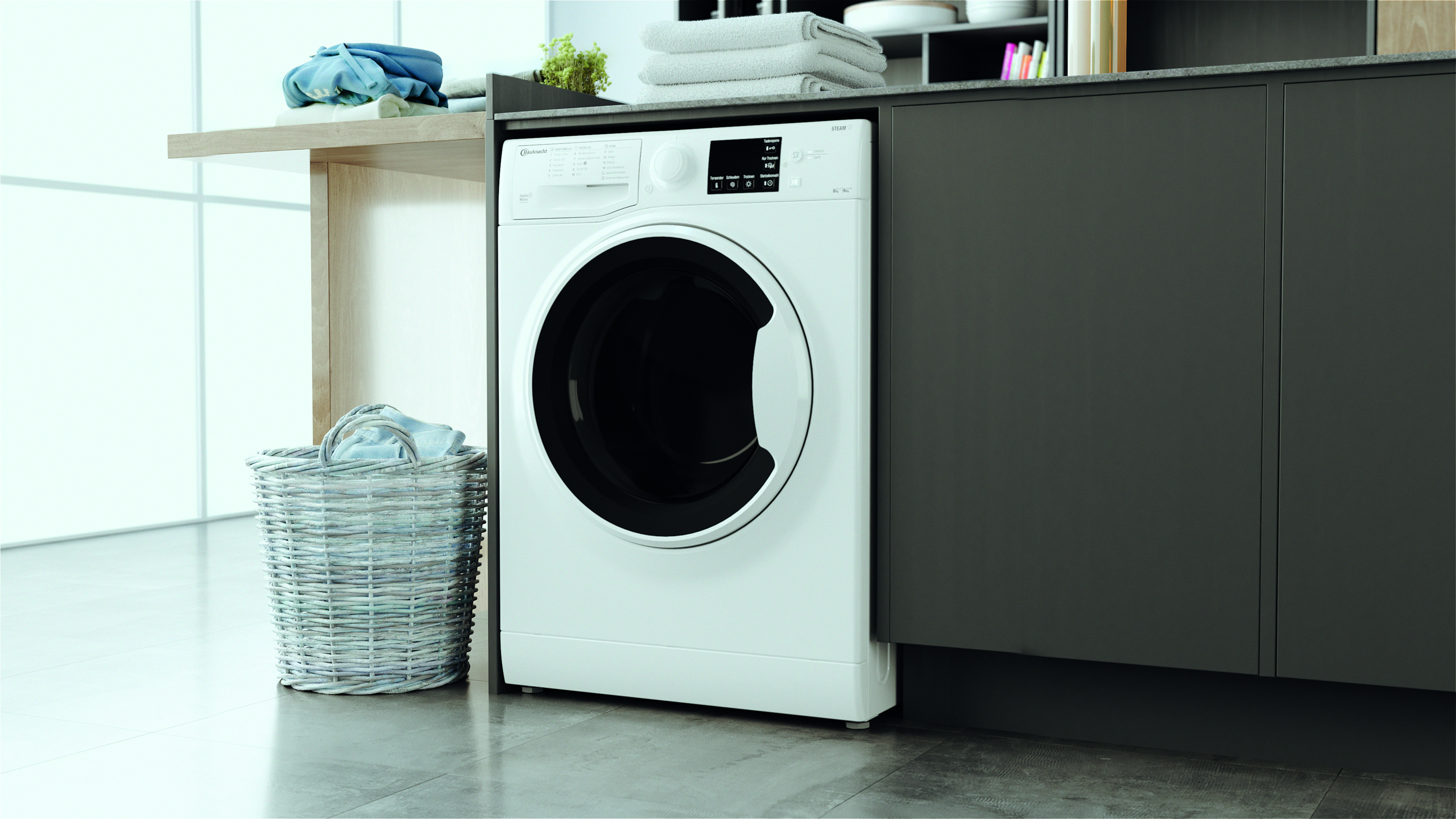 BAUKNECHT WT 86G4 DE N Waschtrockner (8 kg / 6 kg, 1351 U/Min.)