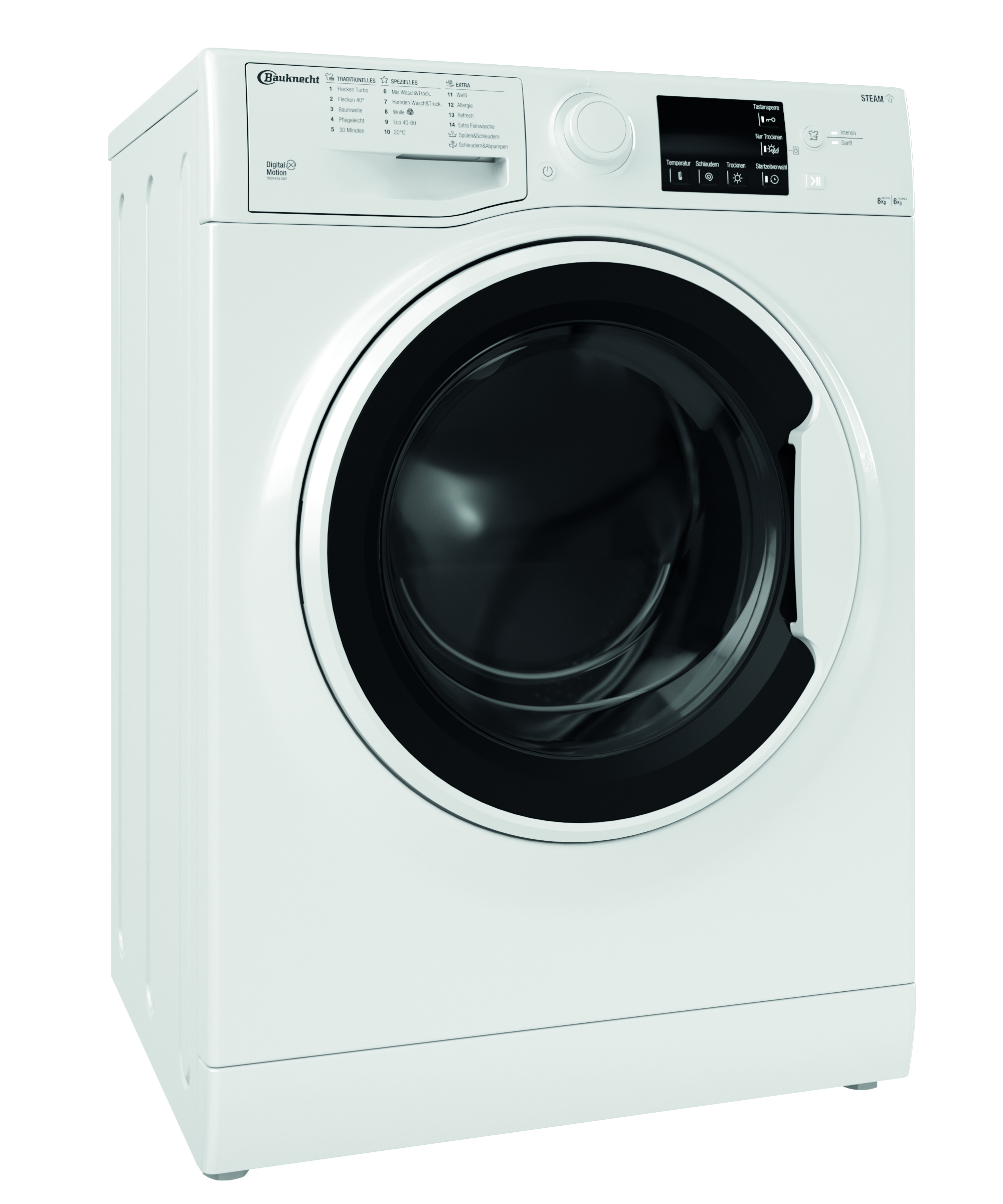 BAUKNECHT WT 86G4 DE N Waschtrockner (8 kg / 6 kg, 1351 U/Min.)