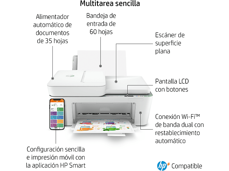 REACONDICIONADO Seminuevo(*) Impresora multifunción HP DeskJet 4122e