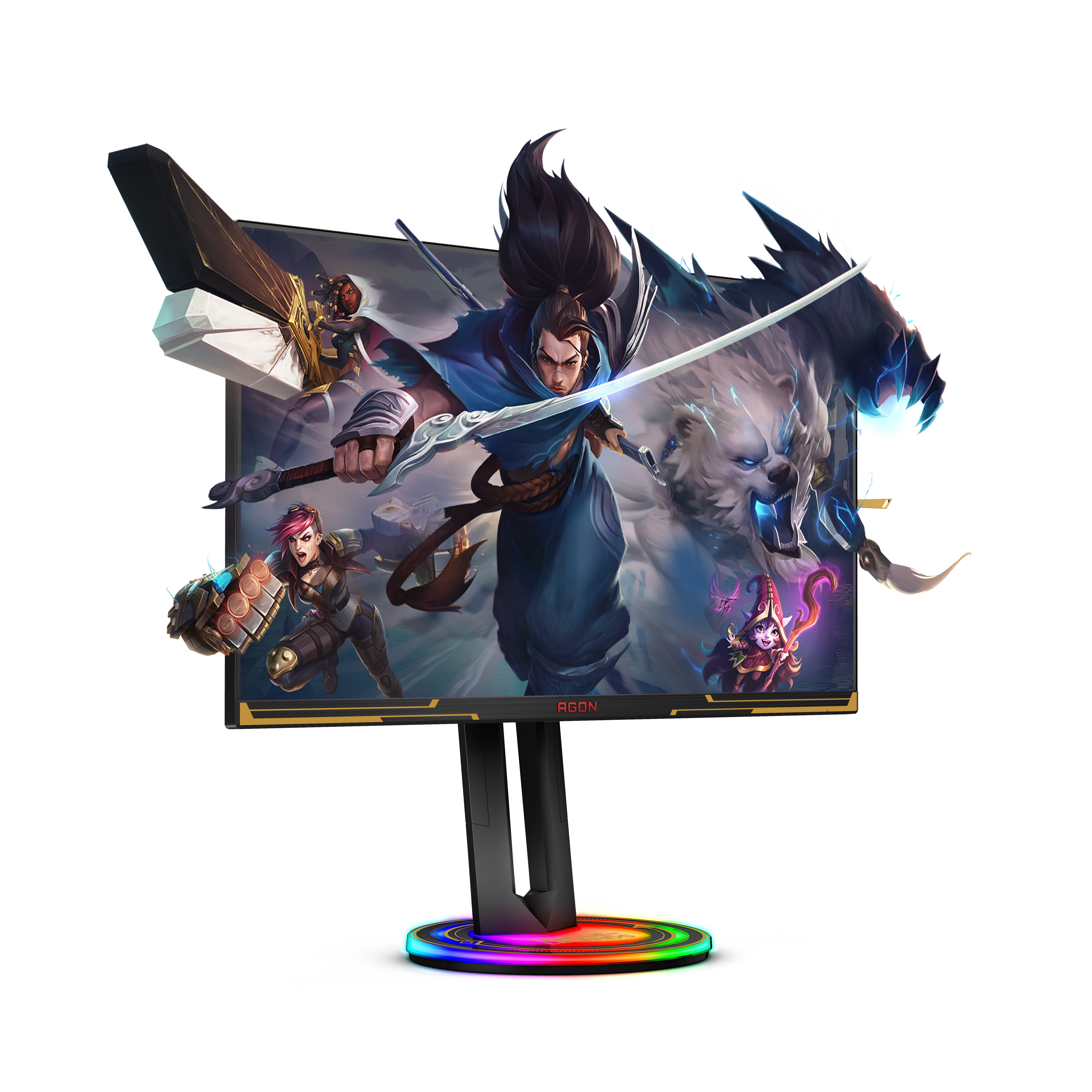 AOC AG275QXL 27 Zoll  WQHD  AGON by AOC Gaming Monitor in der LoL Edition mit DisplayHDR 400, Low Input Lag, G-Menu, Shadow Control, Dial point, Frame counter, AGON QuickSwitch u.v.m  1 ms Reaktionszeit  