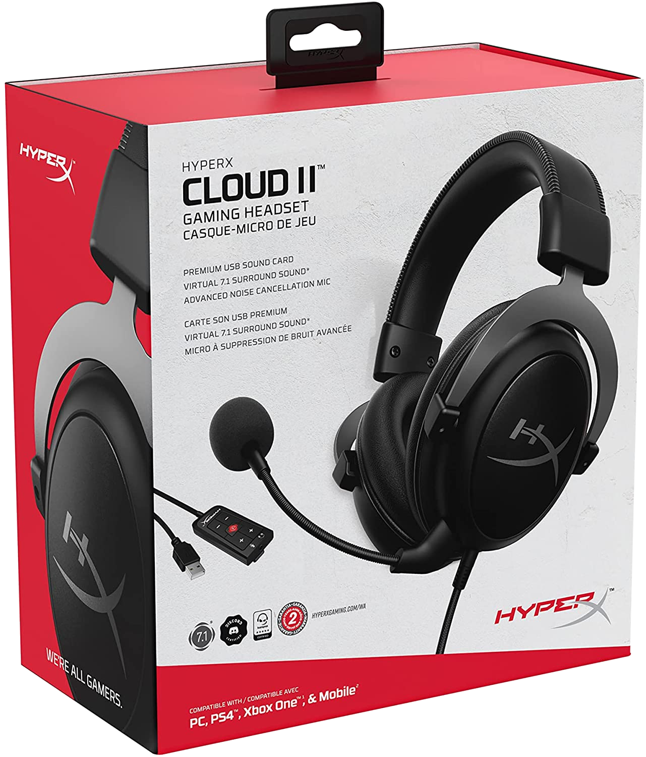 HP HyperX Cloud II Gaming fejhallgató Gunmetal (4P5L9AA)