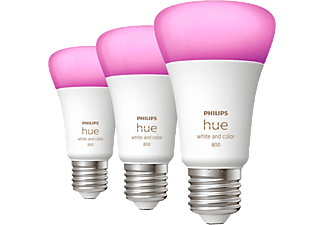 PHILIPS HUE Confezione da 3 E27 - Set di luci (Bianco)