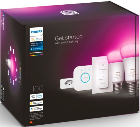 PHILIPS HUE Starter-Kit E27 - Beleuchtungsset (Weiss)