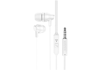 BOROFONE Wanderer vezetékes fülhallgató mikrofonnal, 3,5mm jack, fehér (BM61W)