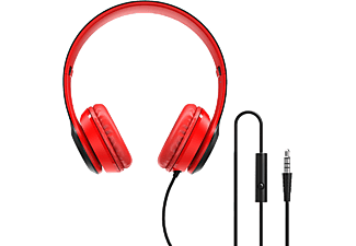 BOROFONE StarSound vezetékes fejhallgató mikrofonnal, 3,5mm jack, piros (BO5R)