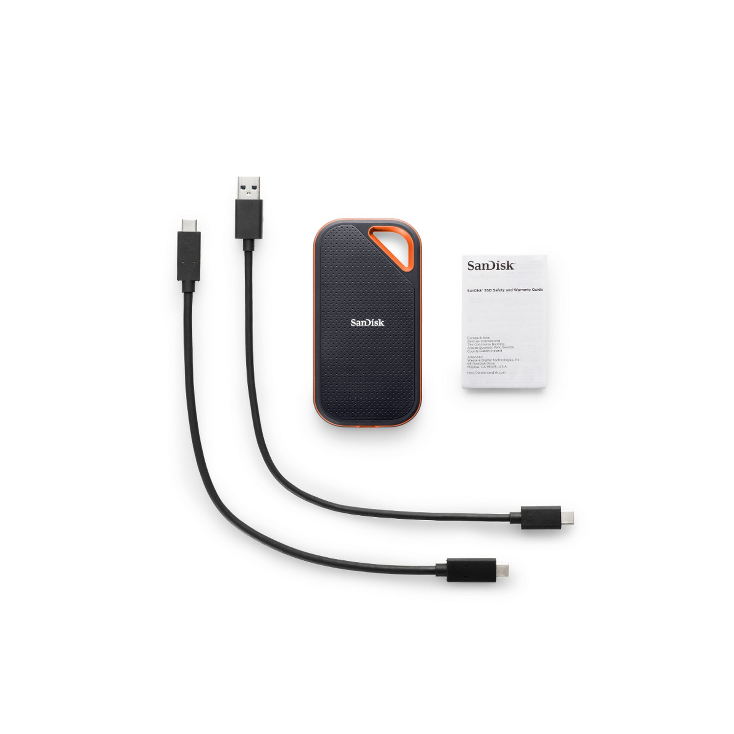 Disco duro SSD externo 2 TB - SanDisk Extreme Pro Portable SSD, USB-C, USB-A, 1050MB/s, Resistencia al Agua, Gris