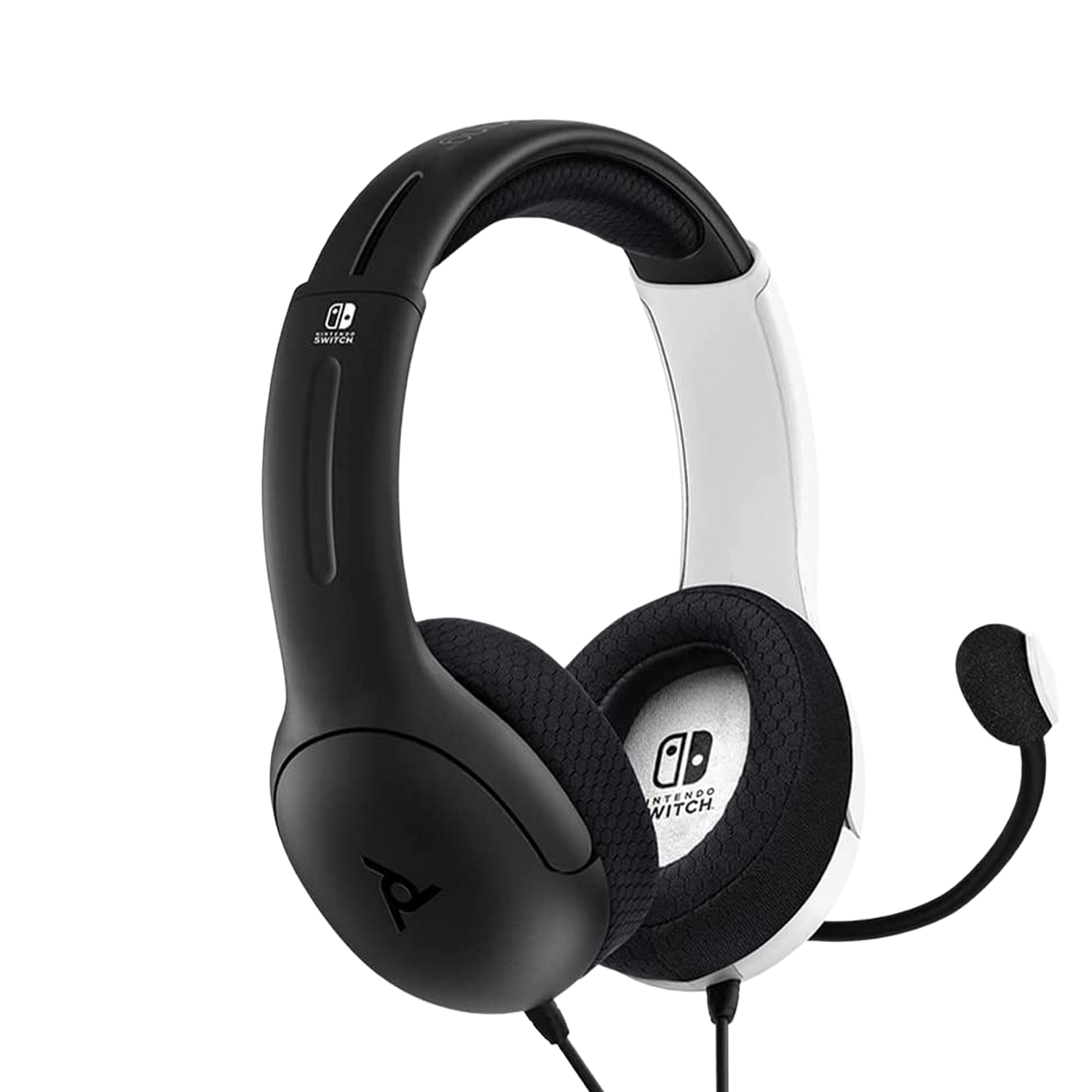 Pdp Gaming Lvl40 wired stereo headset black white nintendo switch auriculares 40 con cable para de diadema jack 3.5 mm