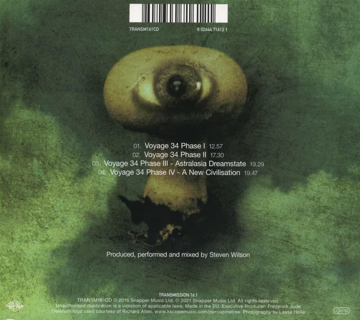 CD-Cover mit Augenbild und Tracklist. Dunkelgrüner Hintergrund.