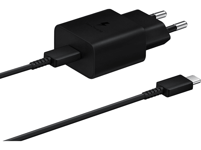 SAMSUNG Hálózati adapter kábellel, 15W PD, USB Type-C, fekete (EP-T1510XBEGEU)