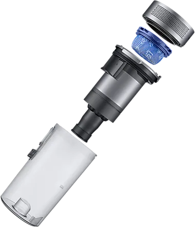 SAMSUNG Jet 75 Complete - Aspirateur balai 2 en 1 - Autonomie 1 h - Aspiration max. 550 W - Chrome