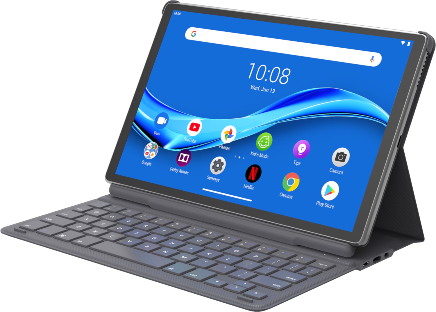 LENOVO Cover clavier Folio Keyboard Tab M10 HD (2nd generation) AZERTY Gris (ZG38C03505)