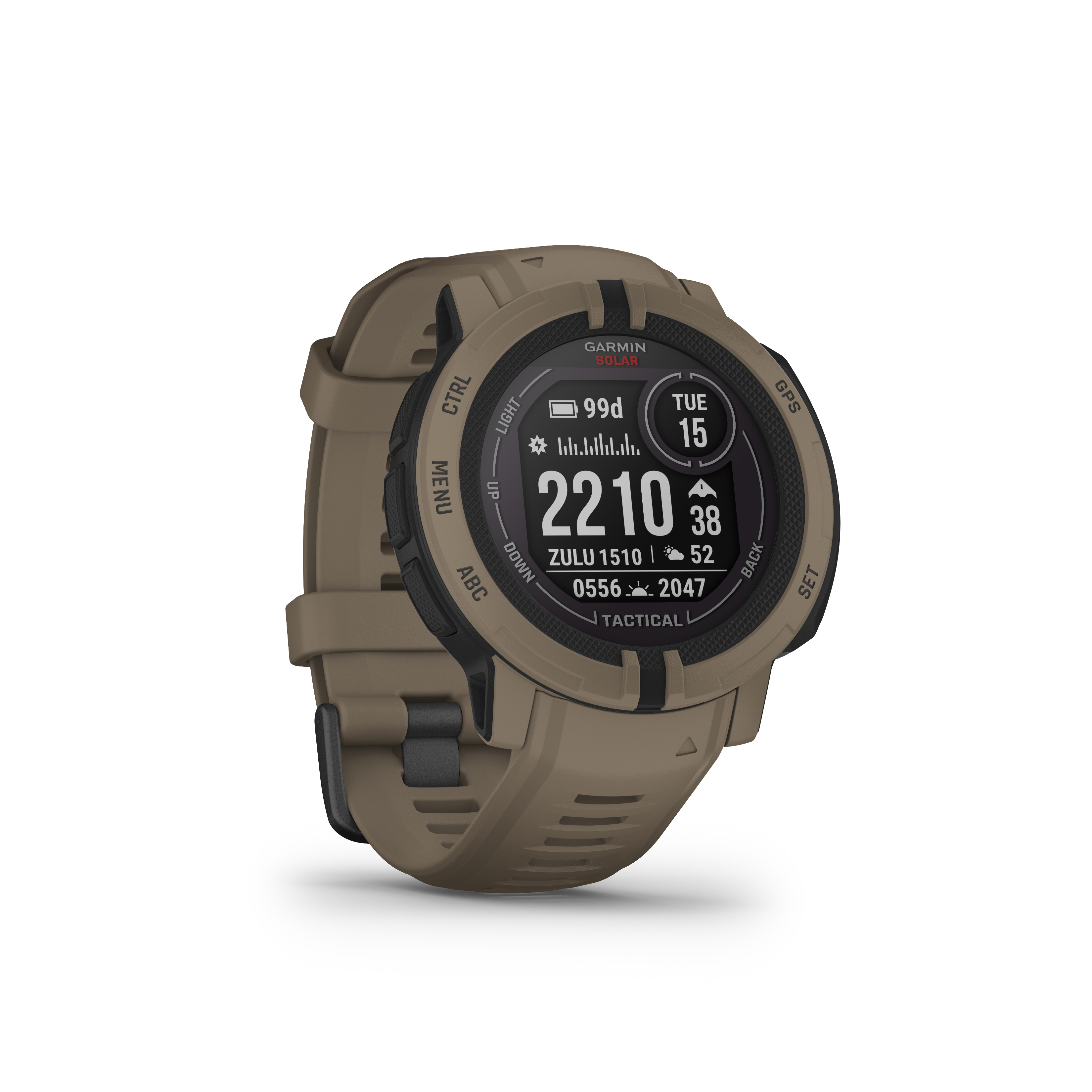 GARMIN Instinct 2 Solar Smartwatch Silikon, 135-230 mm, Olivgrün