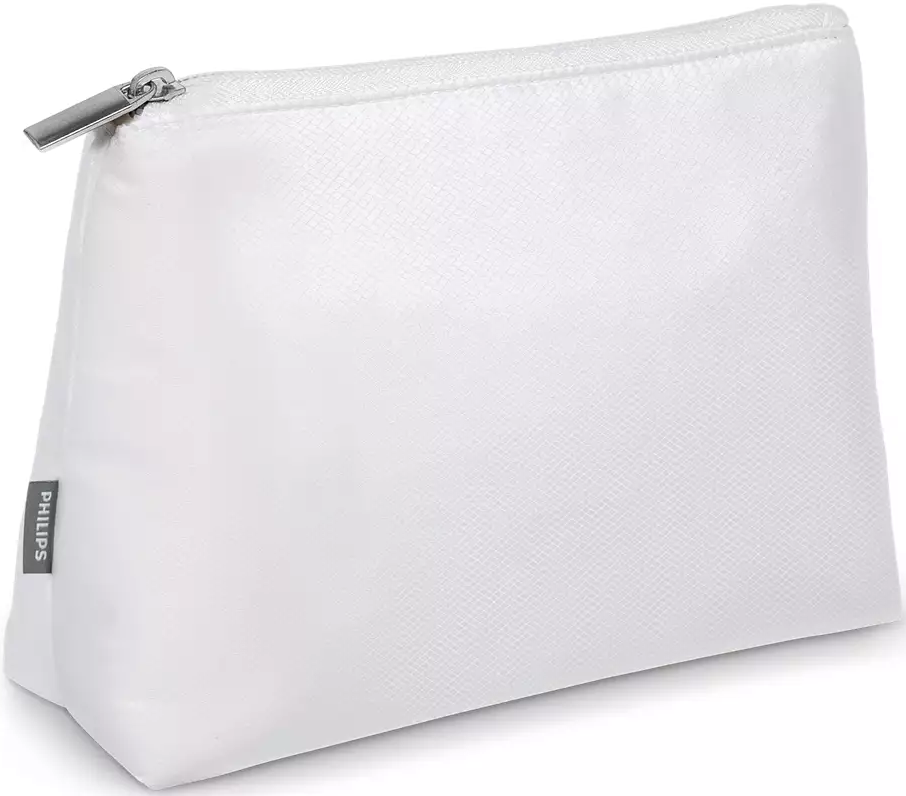 Sac Philips blanc avec fermeture éclair.