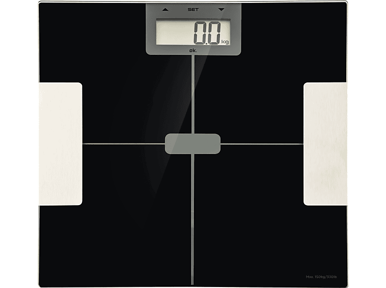 ok. OPS 15422 B Body Fat Scale Körperfettanalysewaage, Maximale Tragkraft: 150 kg