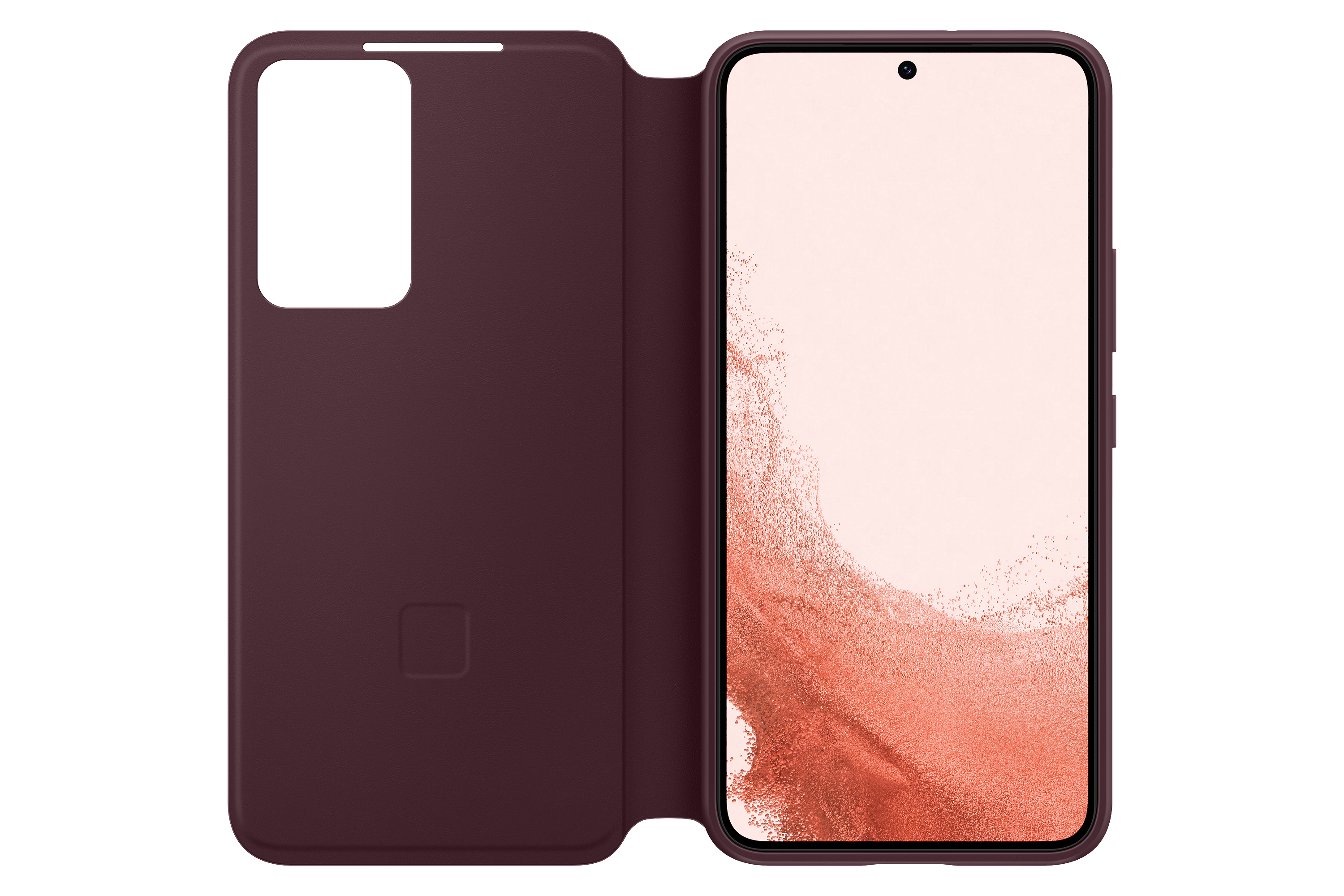 SAMSUNG Clear View, Bookcover, Samsung, Galaxy S22, Burgundy